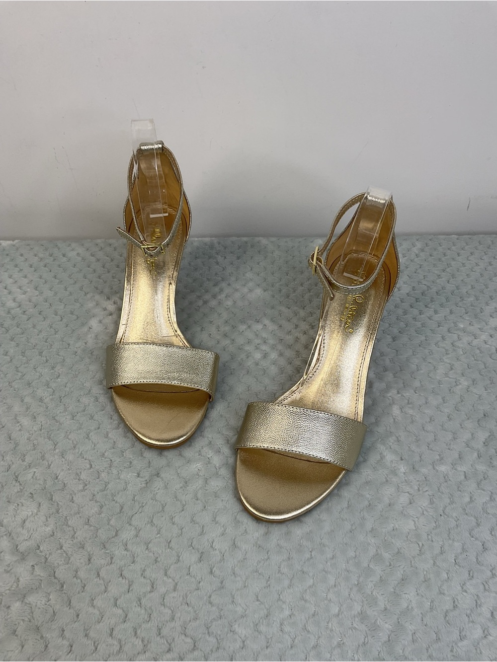 Lilly Pulitzer Gold Metallic Bridgette Wedges Size 8